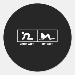 Adesivo Minha Esposa Vs Sua Esposa Engraçado Sarcástico Pa