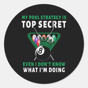 Adesivo Minha Estratégia de Sinuca Está Empatada