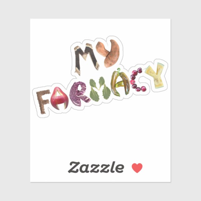 Adesivo Minha farmácia - Comidas saudáveis (Folha)