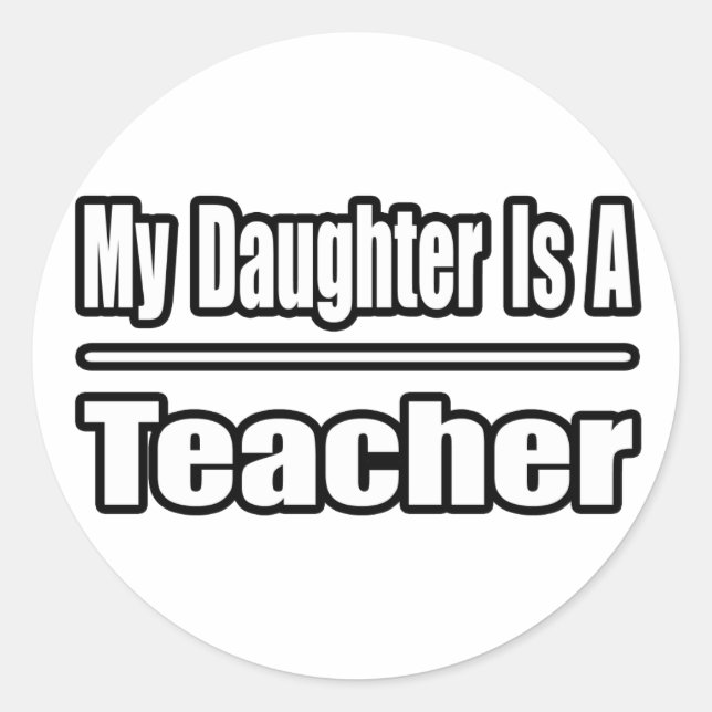 Adesivo Minha filha é professora (Frente)