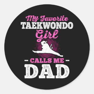 Adesivo Minha Garota Favorita de Taekwondo Me Chama de Pai