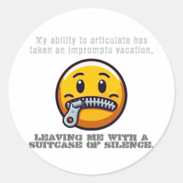 Adesivo Minha habilidade de articular tomou um improviso