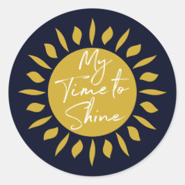 Adesivo Minha Hora De Brilhar, Impressão Dente Solar Cláss