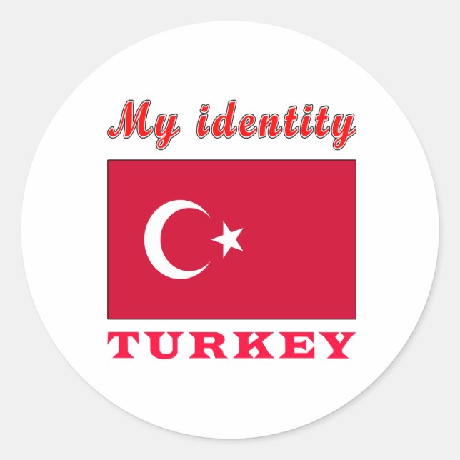 Adesivo Minha identidade Turquia (Frente)