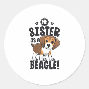 Adesivo Minha Irmã É Uma Garota De Camisa Beagle