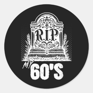 Adesivo Minha Lápide Engraçada dos Anos 60 Citação Anivers