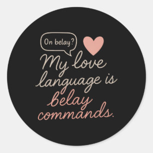 Adesivo Minha Linguagem do Amor São Comandos de Belay Esca