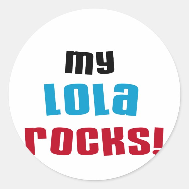 Adesivo Minha Lola Rocks T-shirts e presentes (Frente)