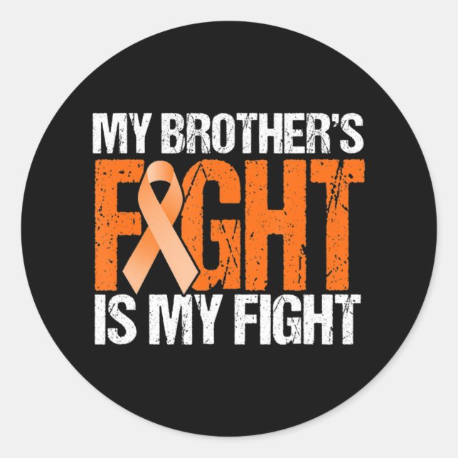 Adesivo Minha Luta Irmãos é Minha Luta Contra a Leucemia C (Frente)