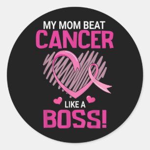Adesivo Minha Mãe Batia O Cancer Da Mama Como Um Guerreiro