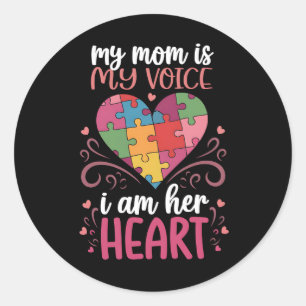 Adesivo Minha Mãe É Minha Voz Autismo Conscientização Auti
