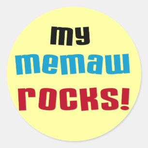 Adesivo Minha Memaw Rocks T-shirts e presentes