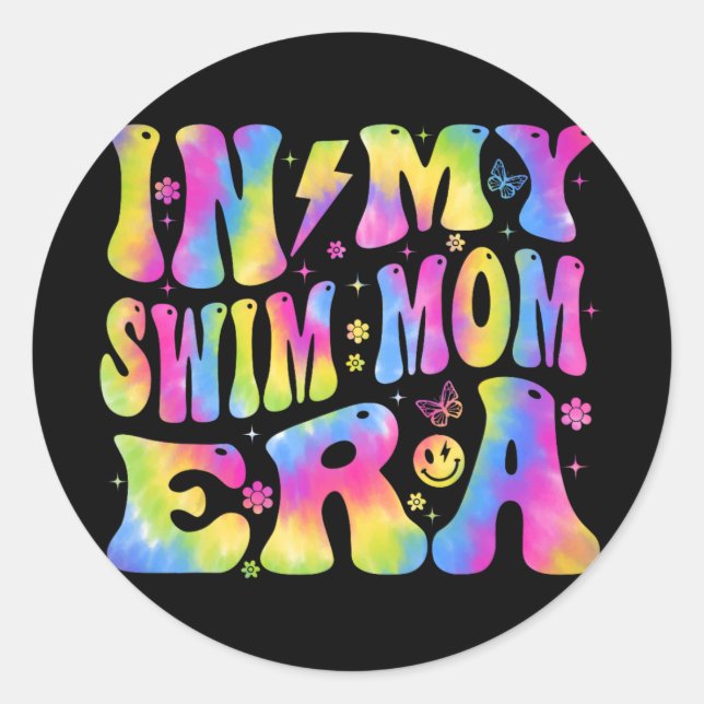 Adesivo Minha Natação Mãe Era Nadadores Engraçados Nadando (Frente)