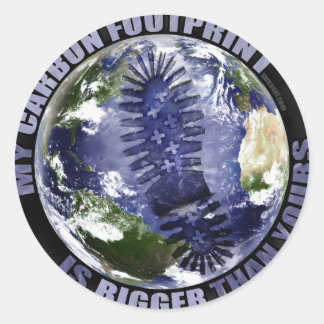 Adesivo Minha pegada de carbono é maior que a sua!