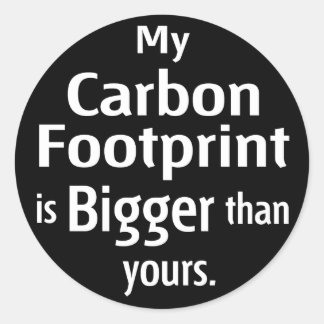 Adesivo Minha pegada de carbono é maior que a sua (preto)