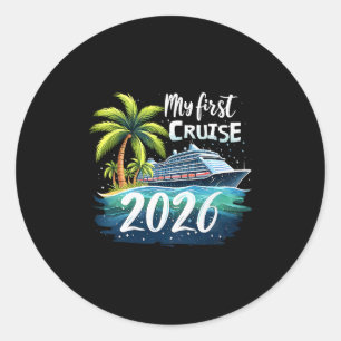 Adesivo Minha Primeira Viagem de Cruzeiro 2026 Divertida P