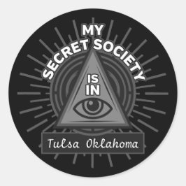 Adesivo Minha Sociedade Secreta Está Iluminada (Qualquer C
