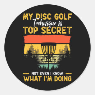 Adesivo Minha Técnica de Disco Golfe é Secreto de Estado E