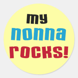 Adesivo Minhas camisetas e presentes de nonna Rocks