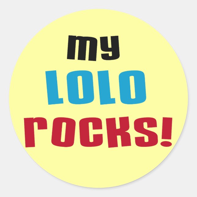 Adesivo Minhas camisetas e presentes do Lolo Rocks (Frente)