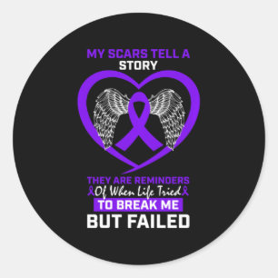 Adesivo Minhas cicatrizes contam a história do linfoma de