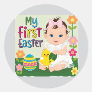 Adesivo Minhas primeiras crianças páscoas