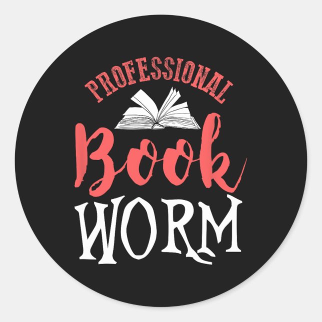 Adesivo Minhoca de Livro Profissional (Frente)