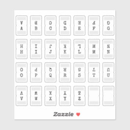 Adesivo Mini Alphabet Index Tab Page Divider Tab Folded 