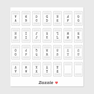 Adesivo Mini Alphabet Index Tab Page Divider Tab Folded