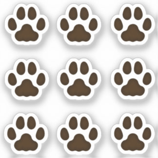 Adesivo Mini Gato - Pata Imprime Rastreios De Animais Cast