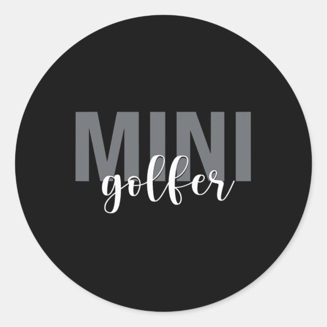 Adesivo Mini Golfer Golf Miniatura Golfe (Frente)