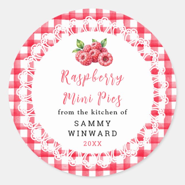 Adesivo Mini Raspberry Pies Packaging Label (Frente)