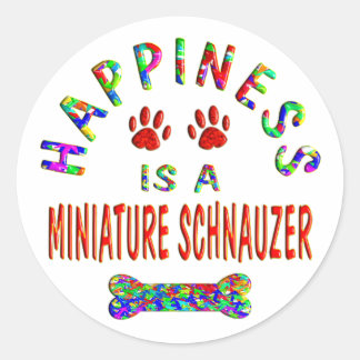 Adesivo Mini Schnauzer Felicidade