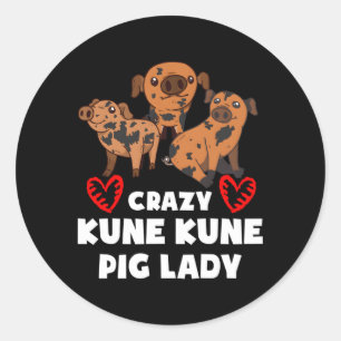 Adesivo Miniatura Pig Kune Kune Pig Proprietário Kunekune 