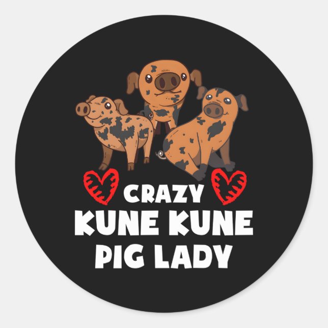 Adesivo Miniatura Pig Kune Kune Pig Proprietário Kunekune  (Frente)