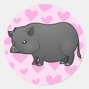 Adesivo Miniatura Pig Love