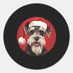 Adesivo Miniatura Schnauzer Engraçado Xmas Mãe Pai Cachorr