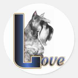 Adesivo Miniatura Schnauzer LOVE