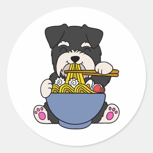 Adesivo Miniatura Schnauzer Rahmen (Frente)