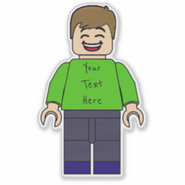 Adesivo Minifig de Menino Personalizado