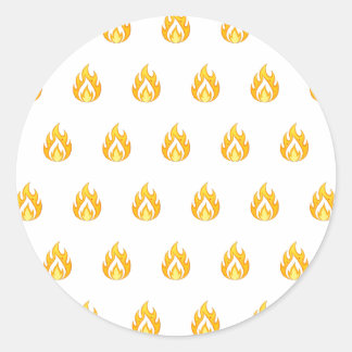 Adesivo Minimal Fire Flame Icon Hot Lit Aesthetic Graphic