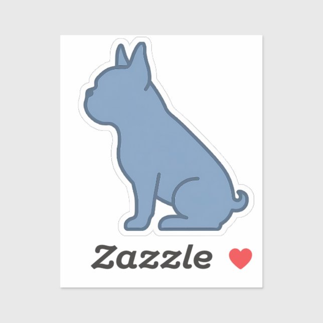 Adesivo Minimal French Bulldog Design (Folha)
