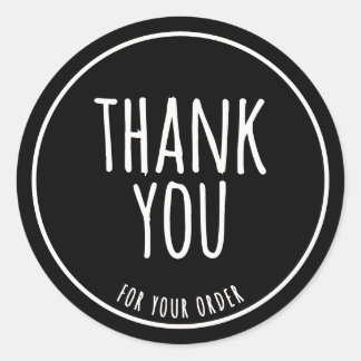 Adesivo Minimal Handmade Feel Sage Green Thank You Black