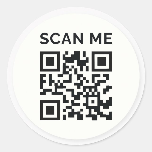 Adesivo Minimal scan me QR code sticker (Frente)