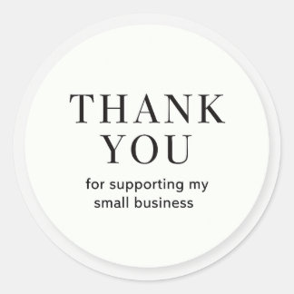 Adesivo Minimal thank you small business sticker