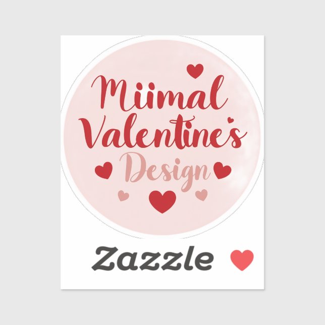 Adesivo Minimal Valentine’s Day Love Typography Design | R (Folha)
