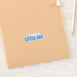 Adesivo Minimal Welcome Little One Baby Boy Shower Sticker