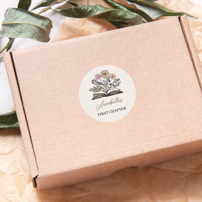 Adesivo Minimal Wildflower Whimsical Story Book Themed  (Criador carregado)