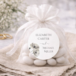 Adesivo Minimalismo Elegante Simples Poppies Pretos e Bran