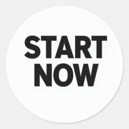 Adesivo Minimalist bold start now text